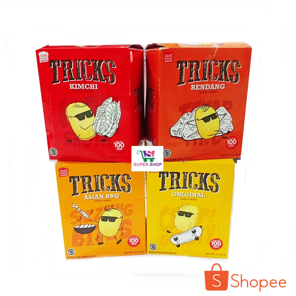 TRICKS Baked Crisps Potato / Biskuit Kentang Original / Kimchi / Cheese Ramyeon (isi 10 pcs)