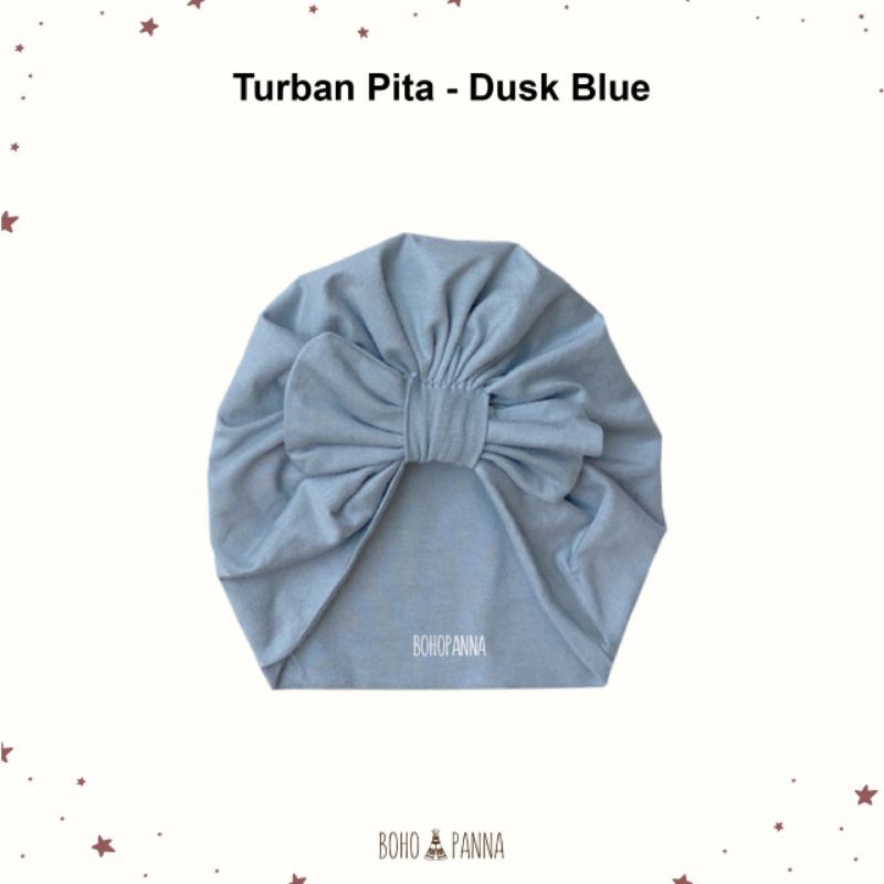 CILLABABY - BOHOPANNA | BOHOBABY TURBAN PITA (Topi Anak Bayi)-Dusk Blue