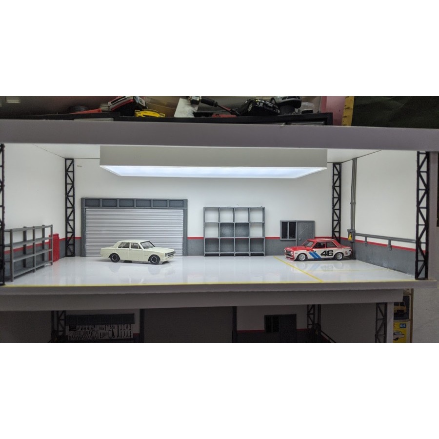 Diorama Bengkel Diecast skala 64 model B