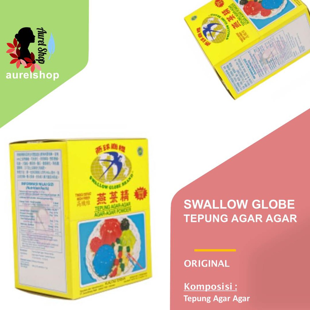 

SWALLOW GLOBE BRAND Agar Agar 84g kemasan 12 pcs @7gram