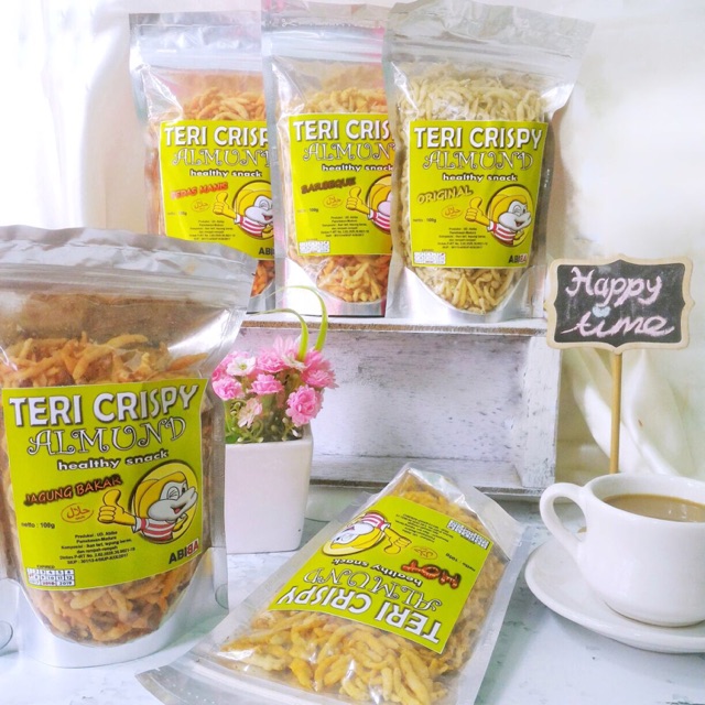 

Teri Crispy Almund 5 Varian Rasa 150gram