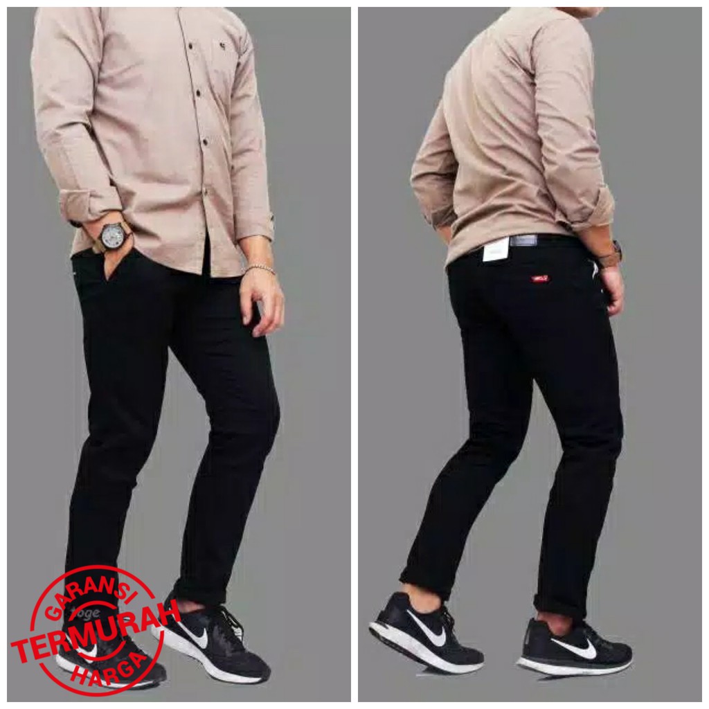  COD Celana  Chino  Pria S M L XL Model Slimfit Bahan Twill 