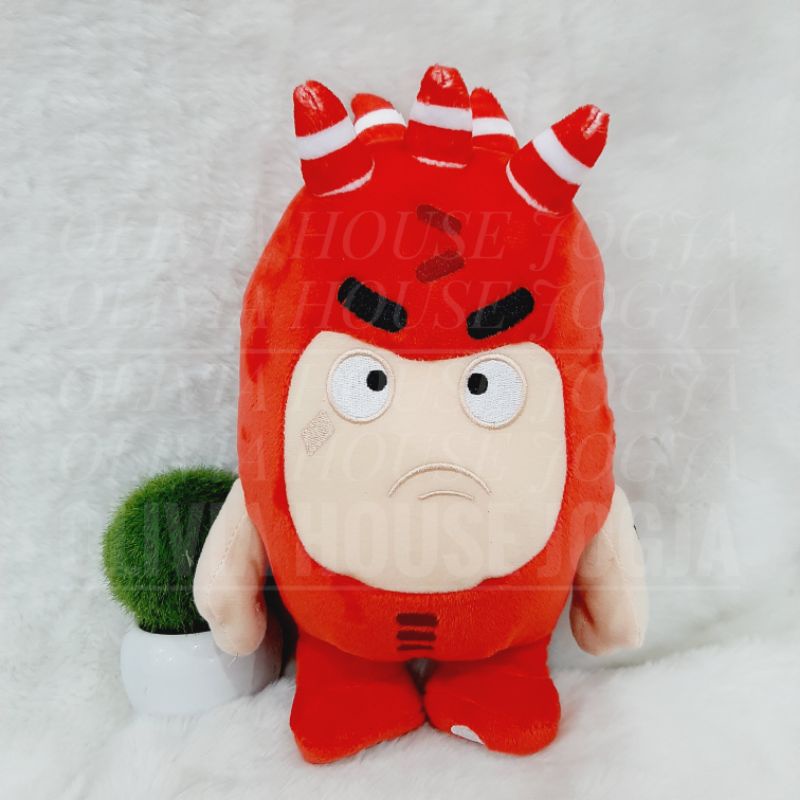 Boneka Fuse Oddbods Merah M Import Boneka Oddbods Merah M Import