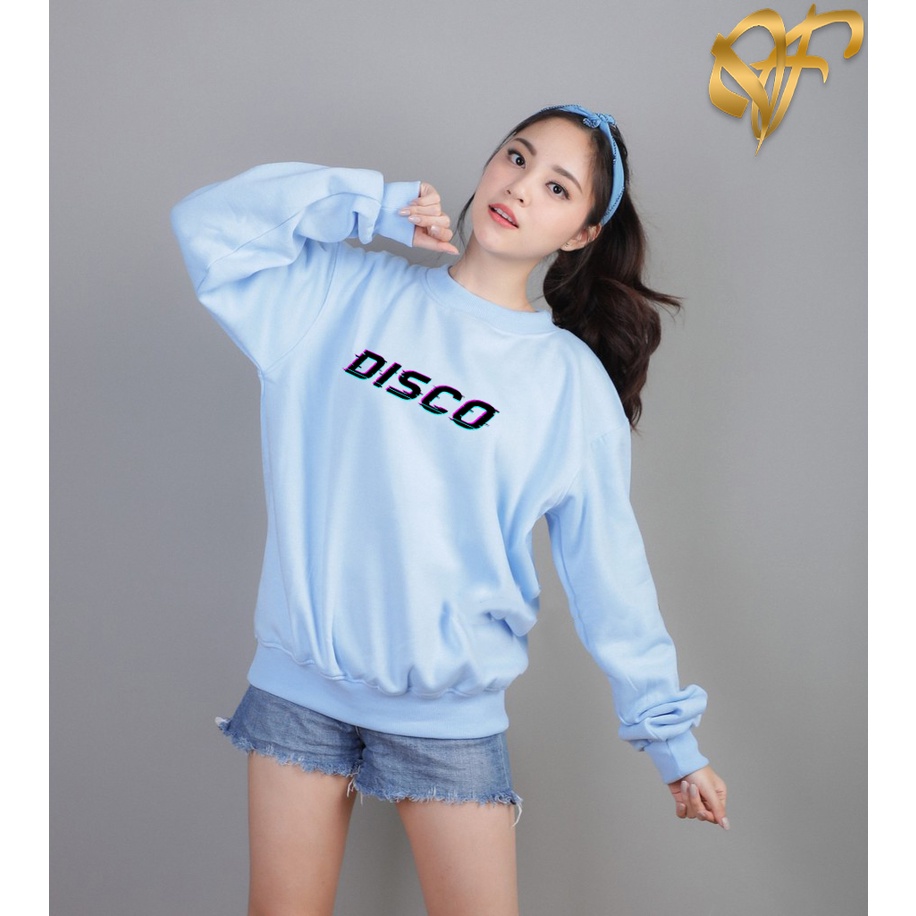 Sweater Disco Aesthetic Pria &amp; Wanita | Sweater Korea Style Fleece Cotton | Dhea Fashion