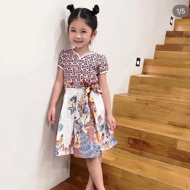 Dress/ Kemeja Batik Anak BBC/ Seragam Batik/ Batik Sekolah