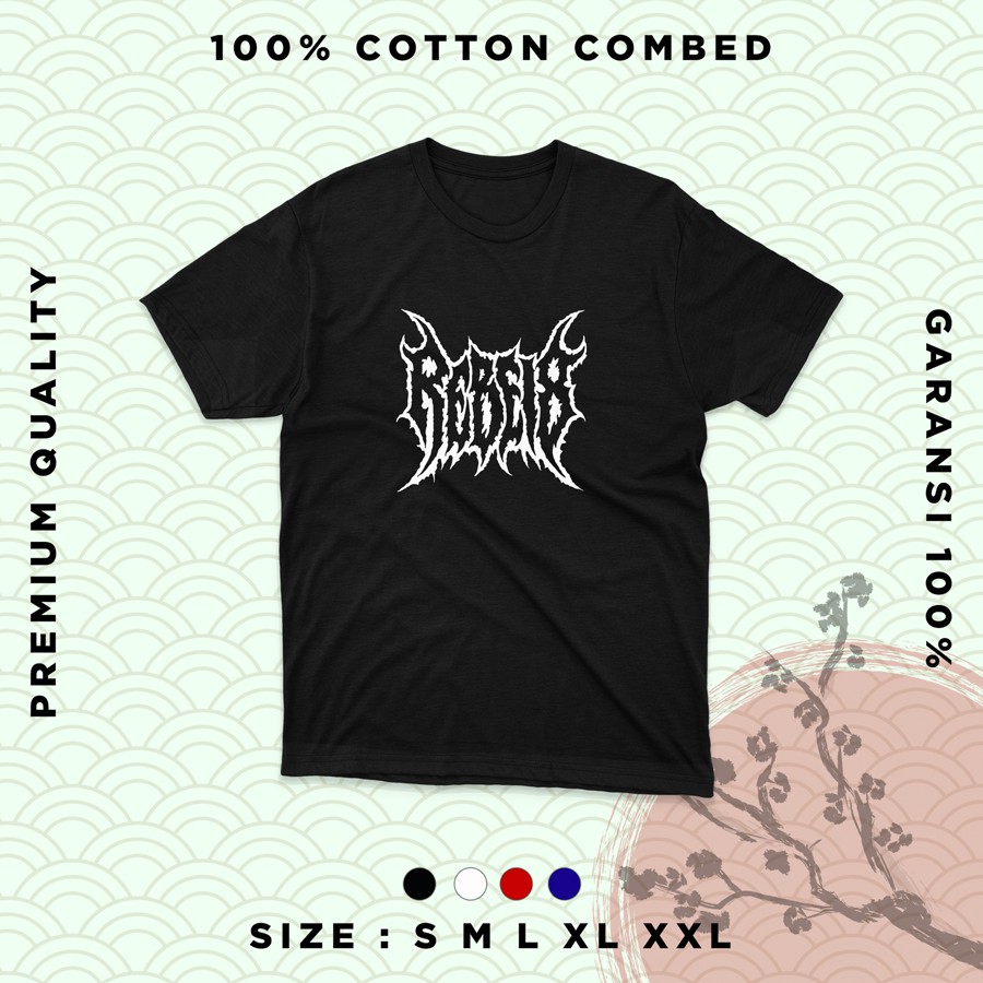 Kaos MARUN Musik Metal Undeground Original Prapatan Rebel Eight Branded Premium Xxl Type 010 MERAH B