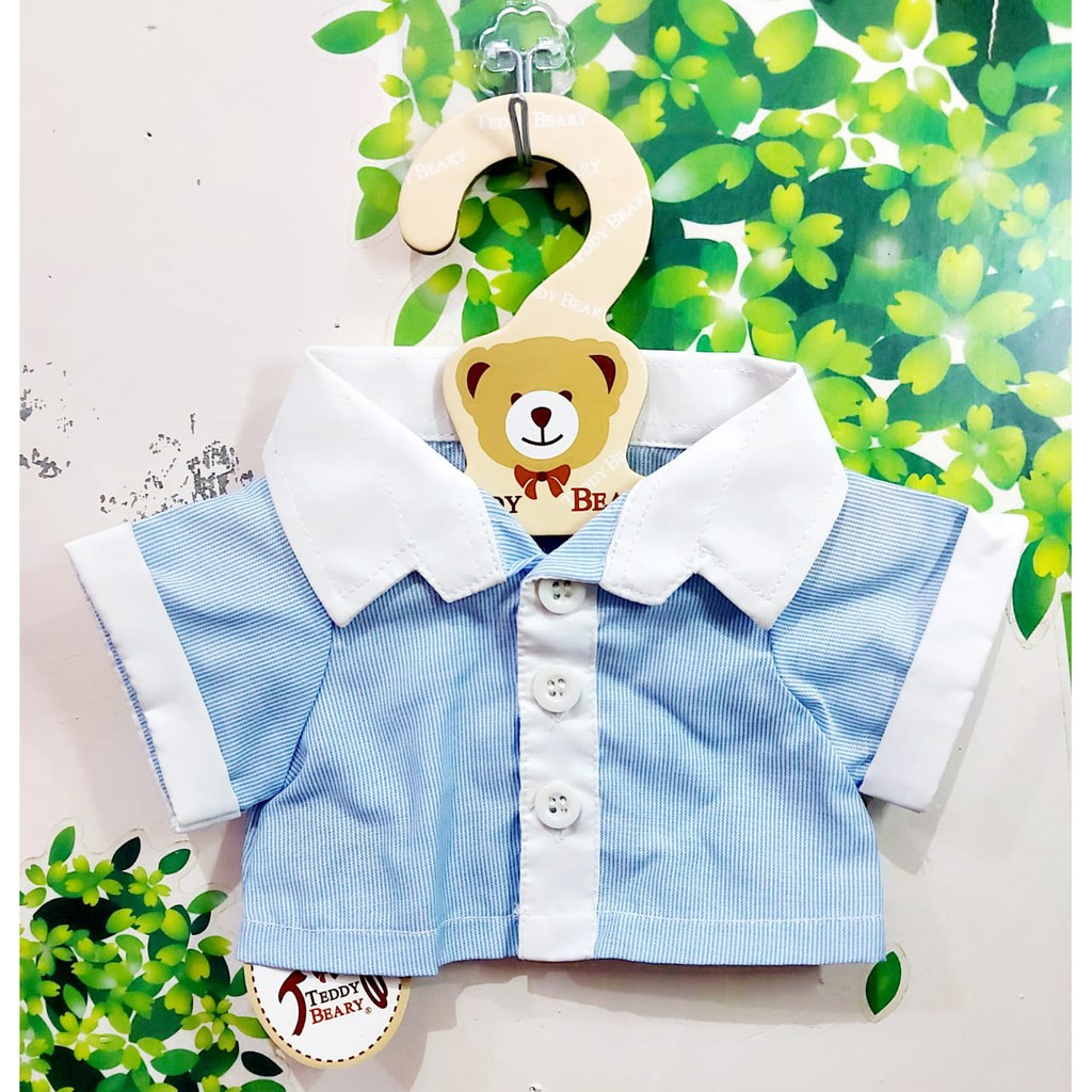 SHIRT KEMEJA PAKAIAN TEDDY HOUSE TEDDY BEAR ORI IMPORT SIZE 12 INCH