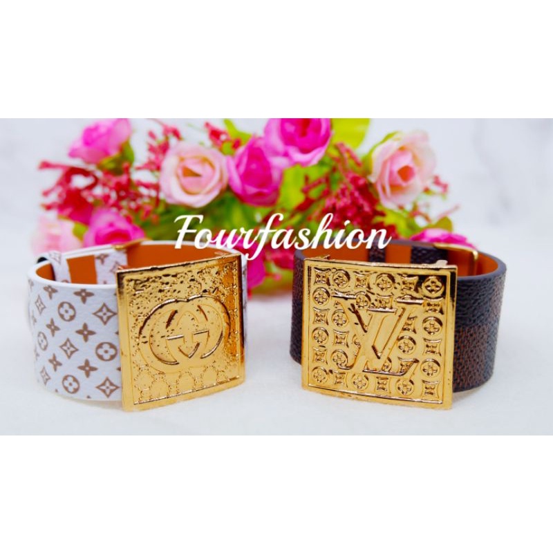 Gelang Jam/Sabuk Kulit Lebar 3CM Titanium Premium Limited