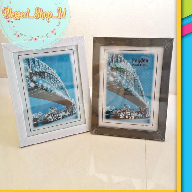 Bingkai+Murah - 8R/10R Full Minimalis (20x25) Pigura/Frame - Putih