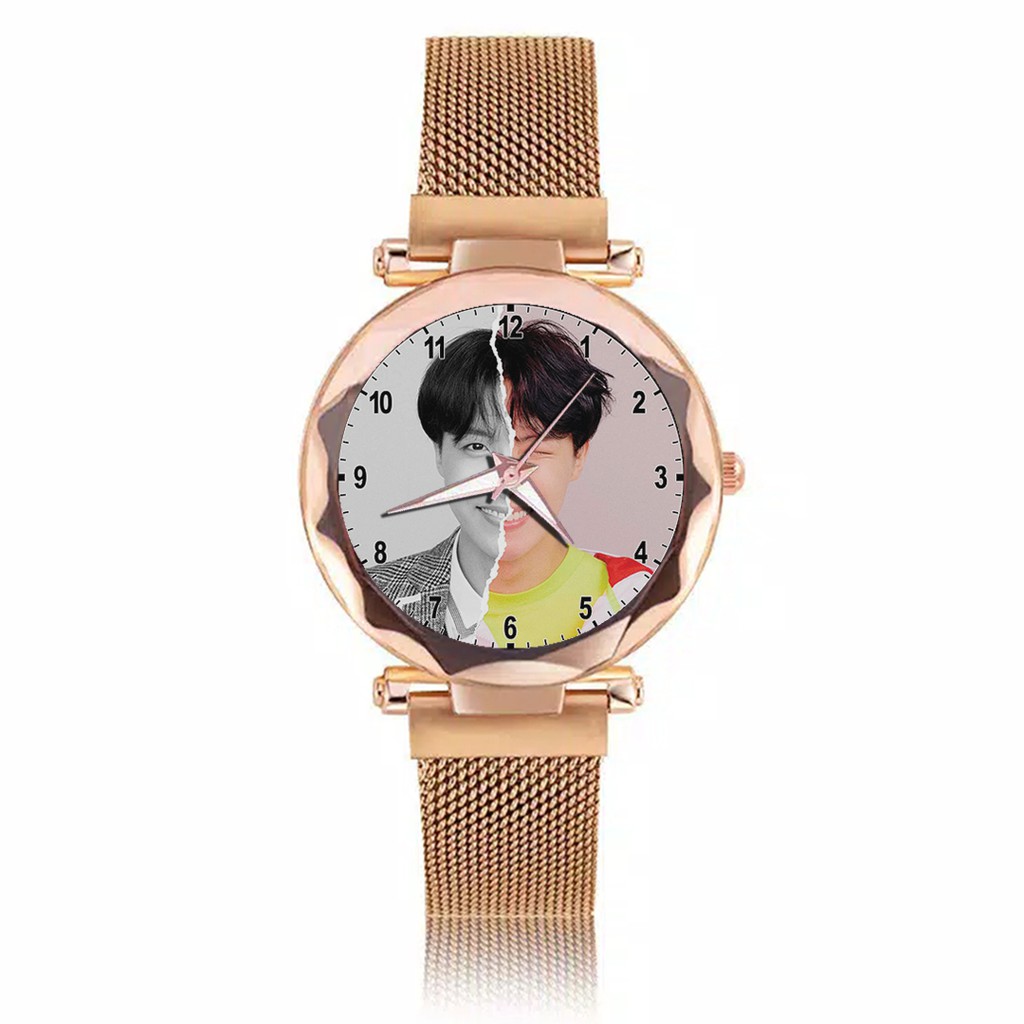 Jam Tangan Wanita Custom - KPOP BTS {J-HOPE} Free Box &amp; Batre Cadangan