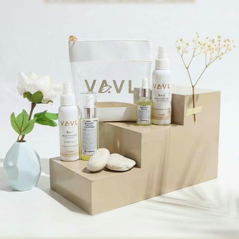 VAVL PAKET ACNE Ori/ Blemish [Strong] FREE GIFT (Serum Blemish, Facial Wash, Face Mist Saffron) BPOM