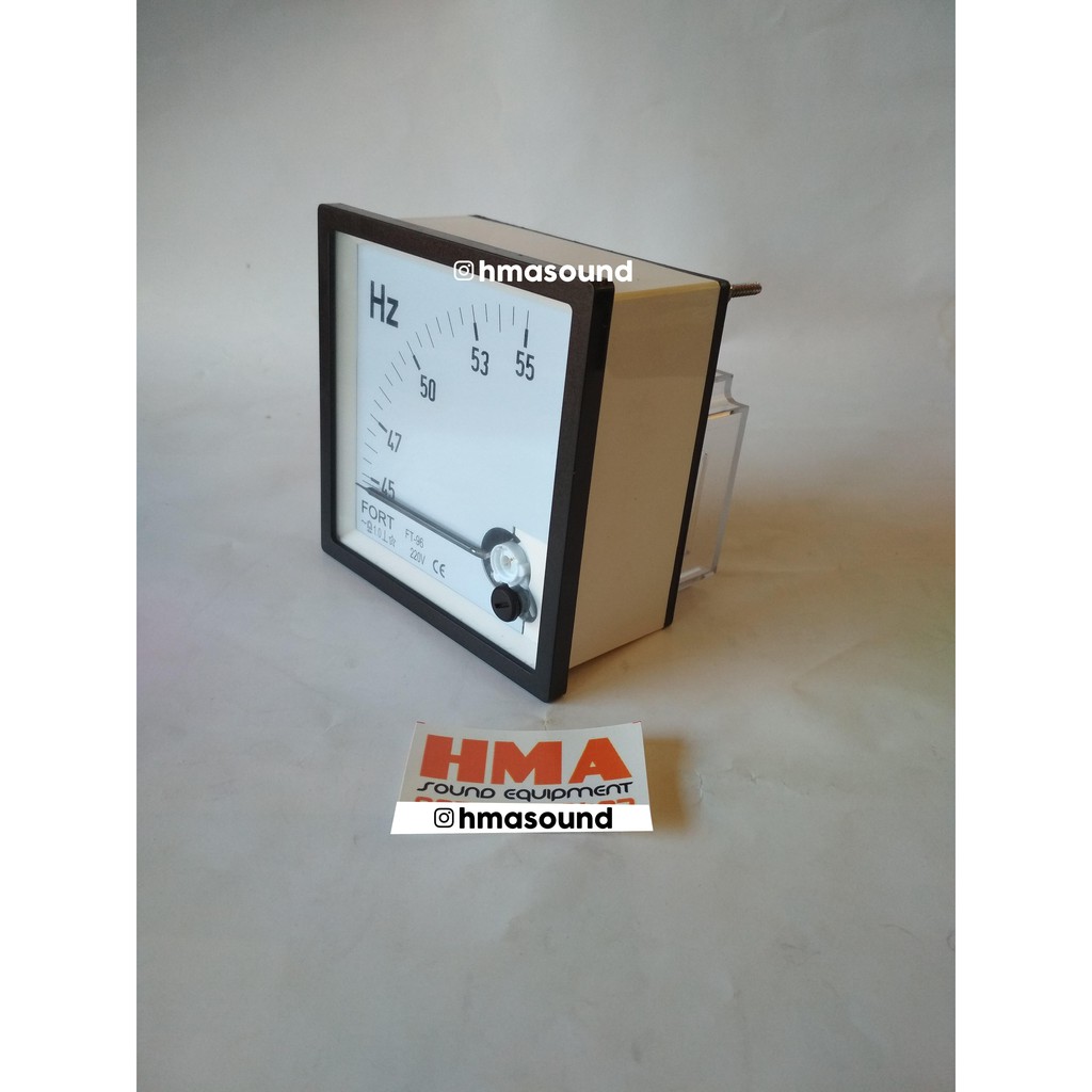 HZ Meter Frekuensi Frequency Meter Analog 45~55 HZ 220V Fort