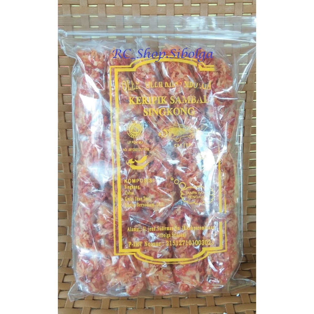 

Keripik Sambal Singkong Sibolga 0,5 Kg (Isi 15 Bungkus Kecil) Rp. 29.000