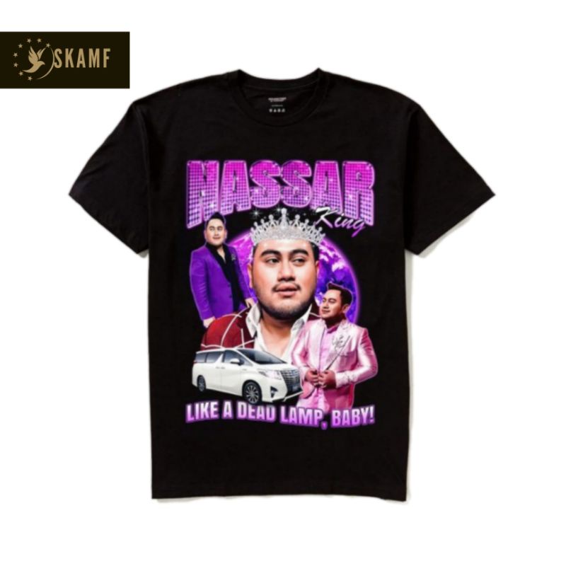 kaos baju KING NASSAR rap tshirt band OVERSIZE lokal oppa DANGDUT vintage lylakc purple / kaos nassa