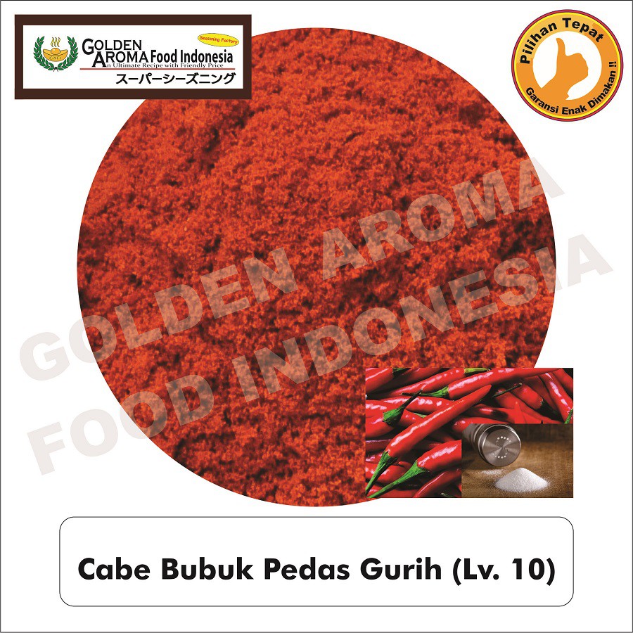

bumbu bubuk tabur cabe pedas gurih level.10 50gr. halal, murah, enak