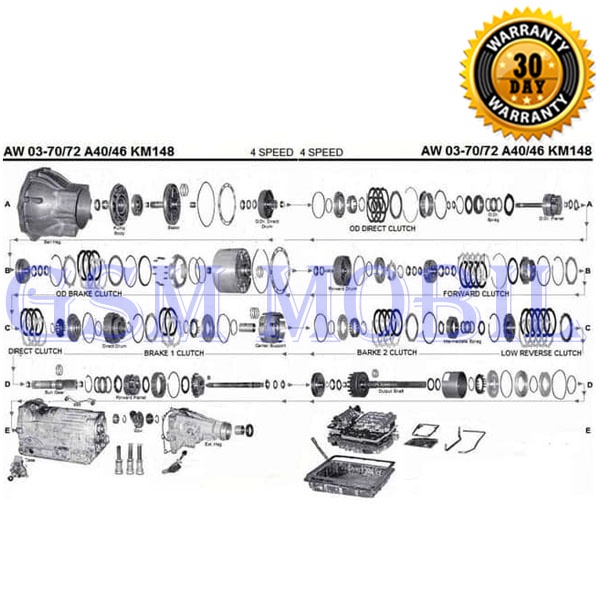 Packing Set Transmisi L200 Strom Volvo AW03-72 04351-30100 - 10006789