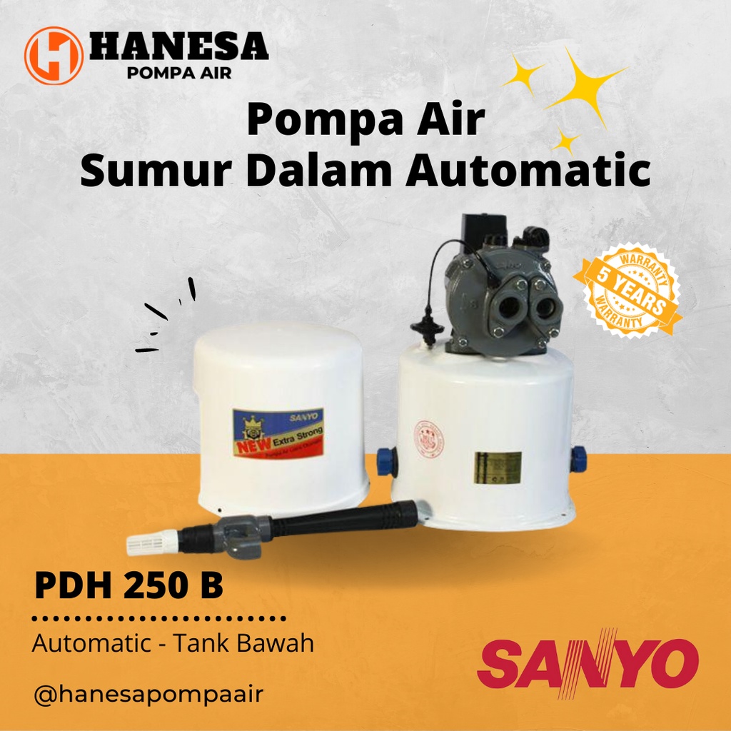 Sanyo PDH 250 B Pompa Air Sumur Dalam Otomatis