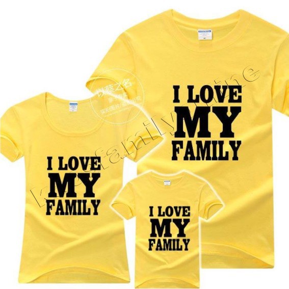 Baju Kaos Keluarga Family Couple Gathering Custom Request Nama Tulisan