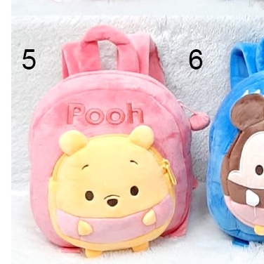 Tas ransel baby impor boneka pooh bee lembut anak sekolah paud kids baby