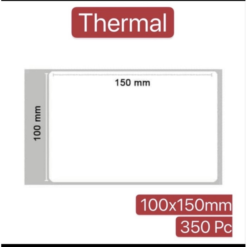 Kertas Stiker Label Thermal ROLL 10x15cm isi 350 Lbr Stiker Barcode Resi Online