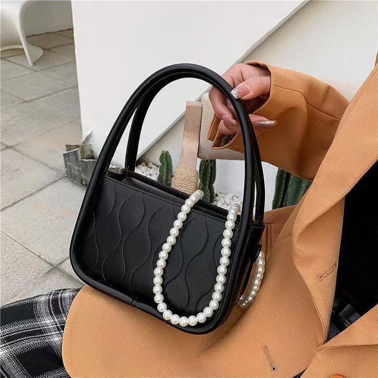 ZC 3242 RISCE TAS HAND BAG MINI TALI MUTIARA IMPORT WANITA CEWEK PEREMPUAN JAKARTA BATAM