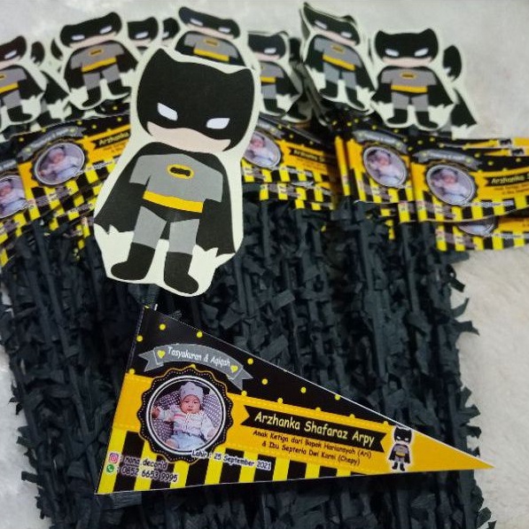 Bendera aqiqah karakter lucu