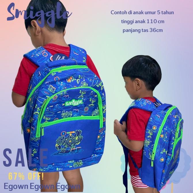 Kado Anak Original Smiggle Backpack minion