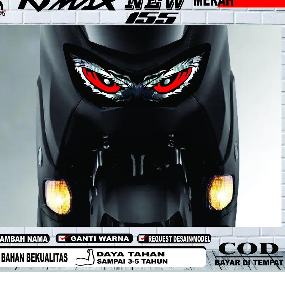 Banyak Dipakai.. Cutting Sticker Mata Elang Lampu Nmax New, Stiker Variasi Lampu Yamaha nmax New ( N