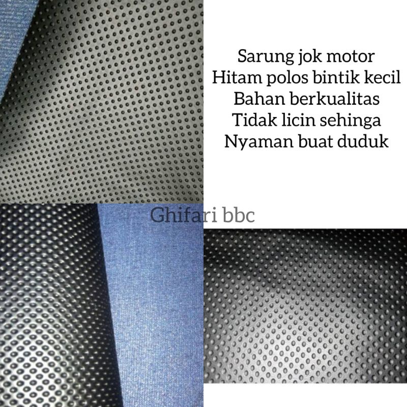 sarung jok motor hitam polos bintik kecil / soul