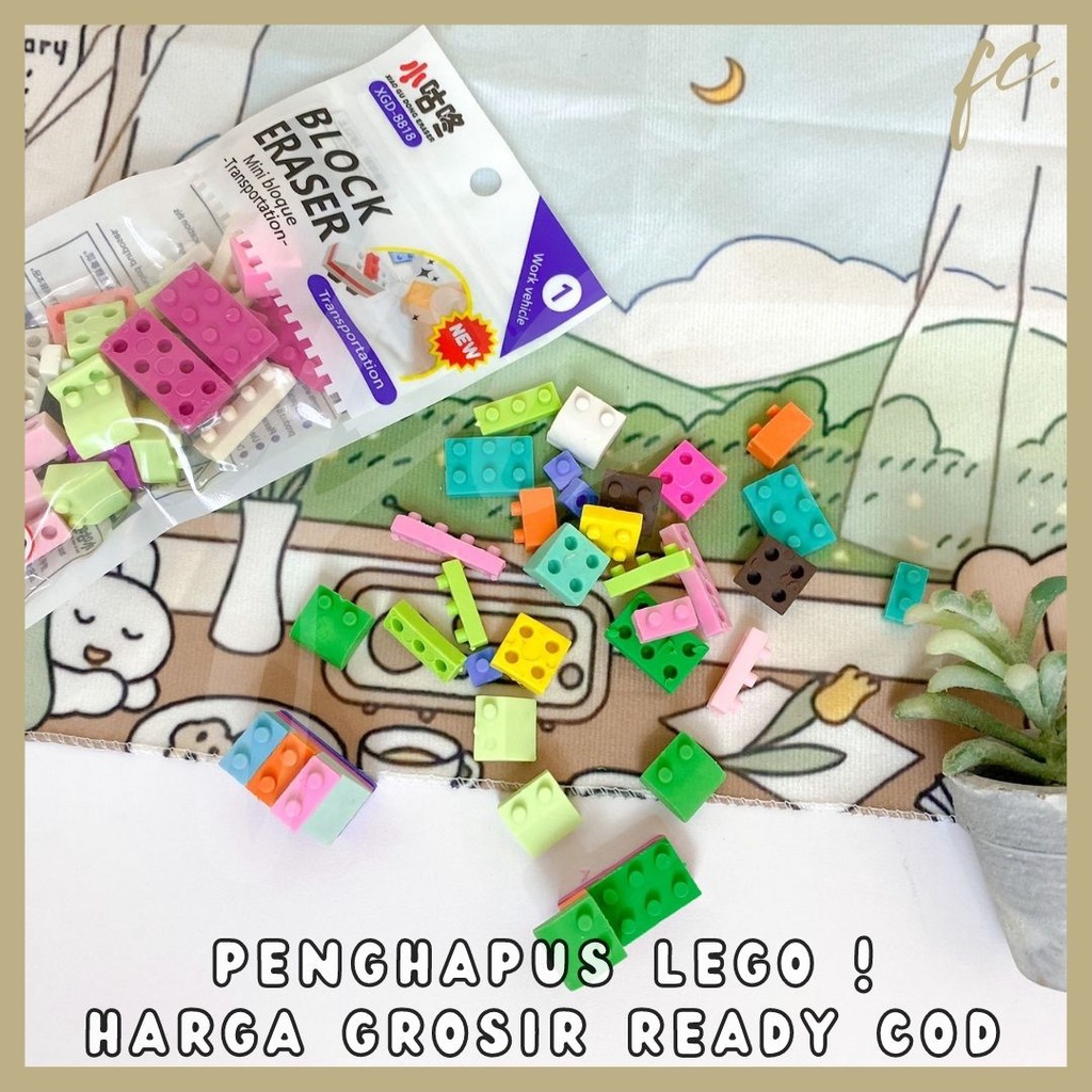 

Set Penghapus Karet LEG0 Mini Bricks / Block Puzzle Rubber Mini Toy Eraser Susun Bongkar Pasang Warna Warni Lucu Alat Tulis Termurah Grosir