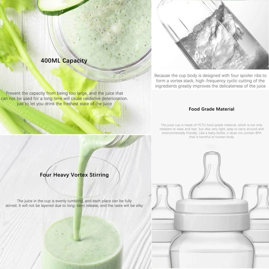 Deerma DEM NU05 Blender Portable Electric 400ml Juicer Mixer