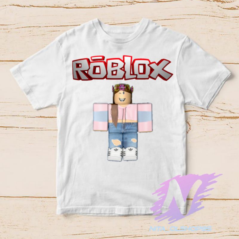 kaos anak minecraft roblox baju Minecraft girls kids