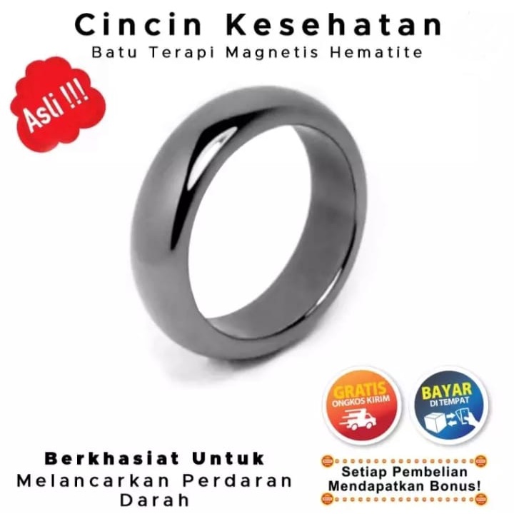 Cincin Kesehatan Magnet Pria Wanita Model Polos