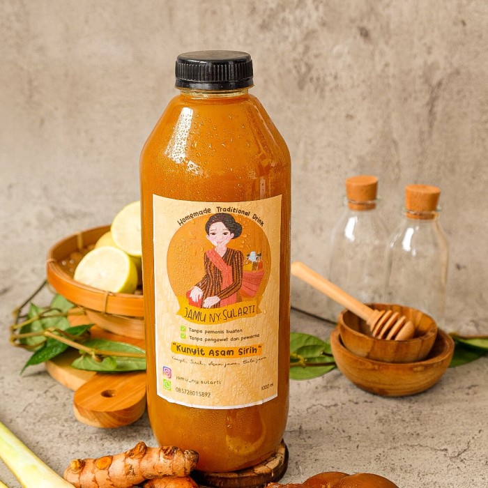 

Jamu Ny.Sularti Beras kencur/Kunyit asam/wedang jahe / 1000 ml - LemonMaduSereh, 1000 ML - BARU