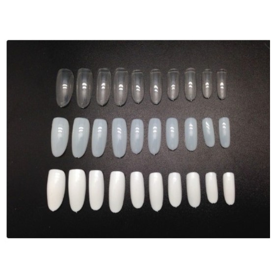 Oval Shape Fake Nails Full Cover 500pcs / kuku palsu oval besar full 1 SET