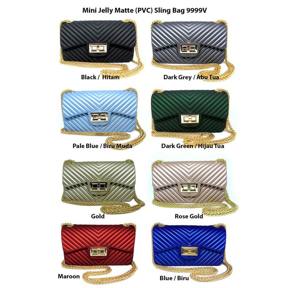 BELI New Product Jm9999V Tas  Jelly  Matte  Chevron Kecil 