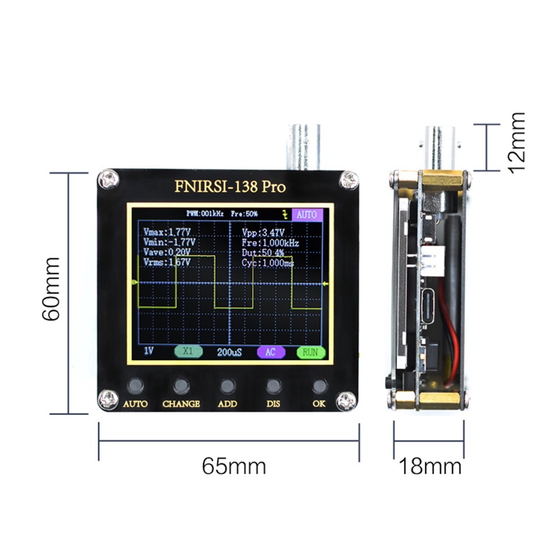 Osiloskop Digital 220V 200Khz Analog Bandwidth Dan 2.5Msa / s Untuk Perbaikan Peralatan