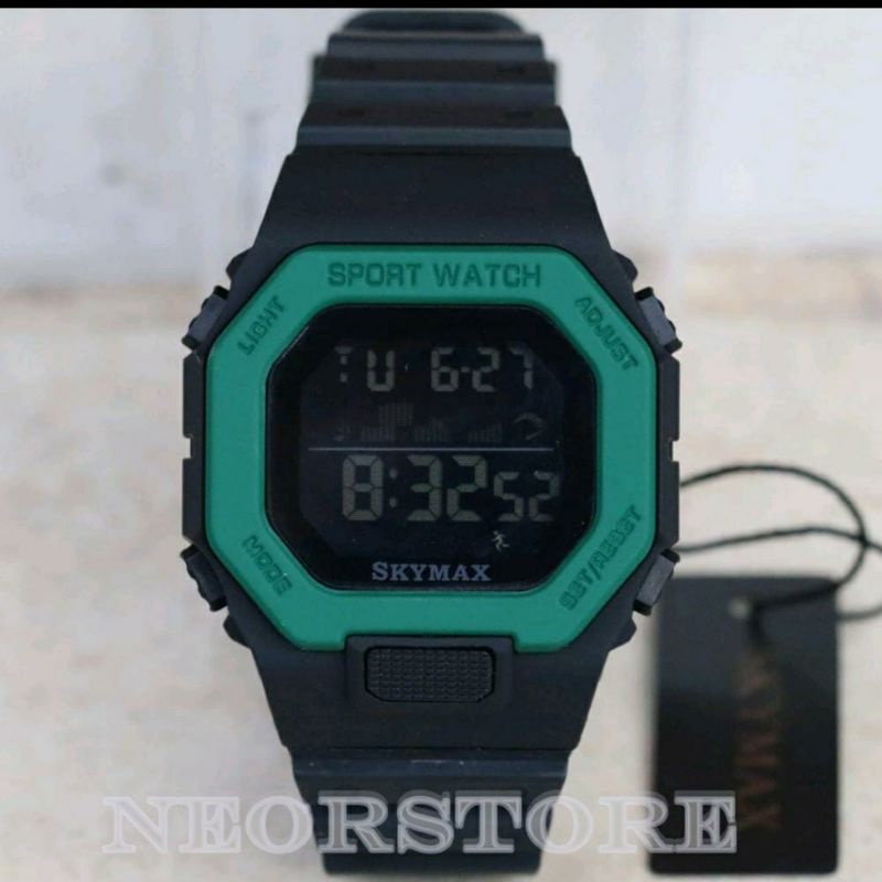 Jam Netizen Jam Tangan Skymax Jam Tangan Pria Tahan Air Menyelam Jam Tangan Couple Sepasang Free Baterai Box Analog Baterai Jam Tangan Waterproof-Kotak hijau