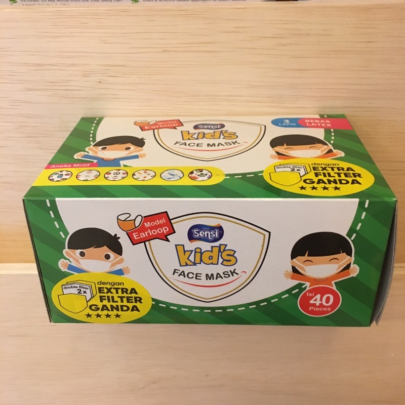 SENSI Face Masker Mask Muka Anak SENSI Kids Earloop Motif Karakter Bola