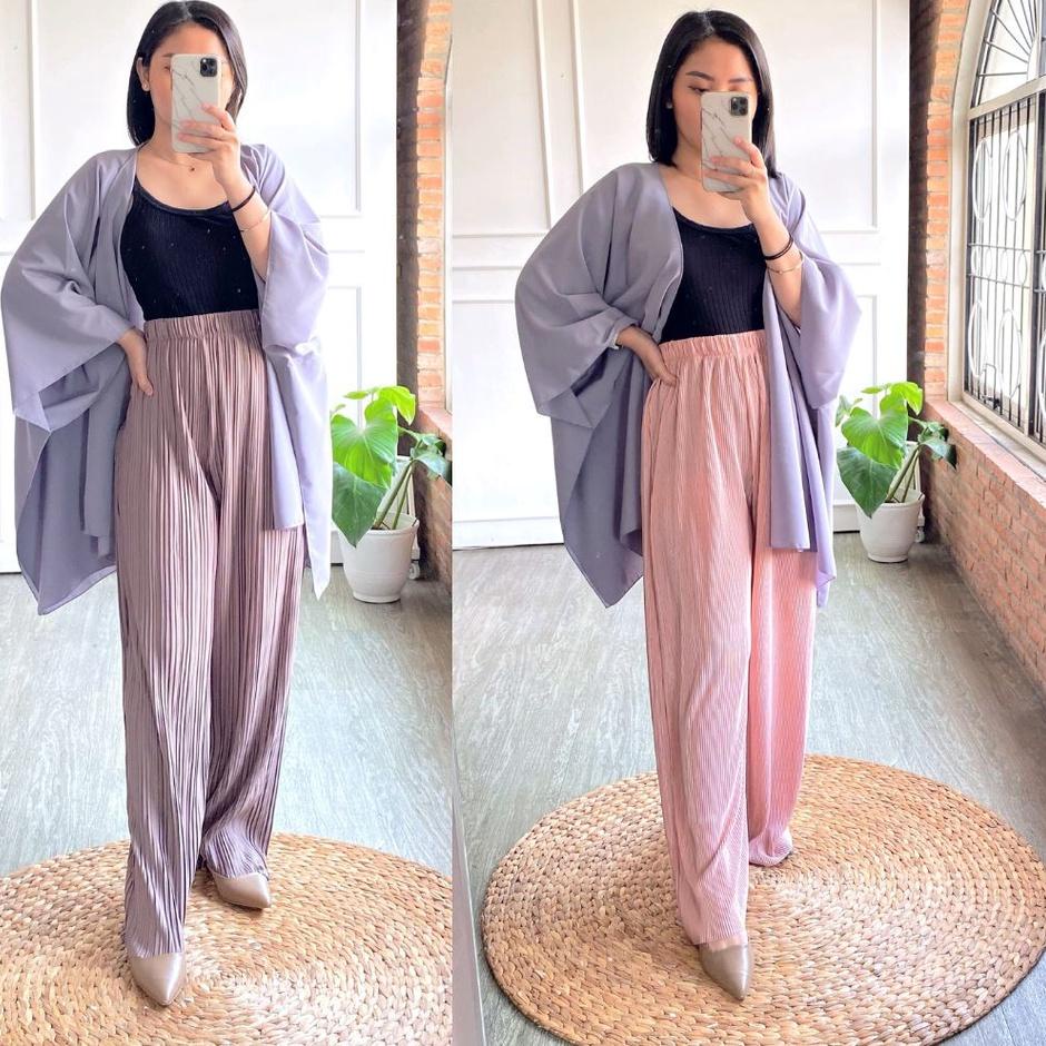 ZARA Pleated Cullote - Kulot Wanita Plisket Rempel - Celana Panjang Wanita - Original Branded –PSE.1