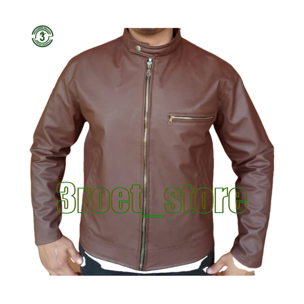 jaket pria/jaket pria semi kulit/jaket pria semi  kulit terbaru pria