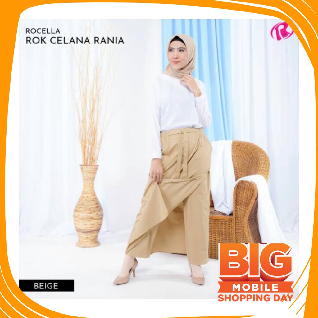 Plisket Jins Dnim MEkar biru merah hitam kuning hijau putih abu /  Rocella Rok Celana Kerja Rocella 