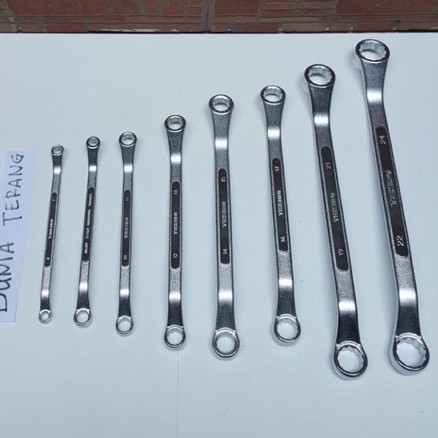 Kunci Ring Set TEKIRO 8 pcs 6-24mm - Boxes End Wrench Set 6x7-22x24 8 pc - Kunci Ring Ring Set