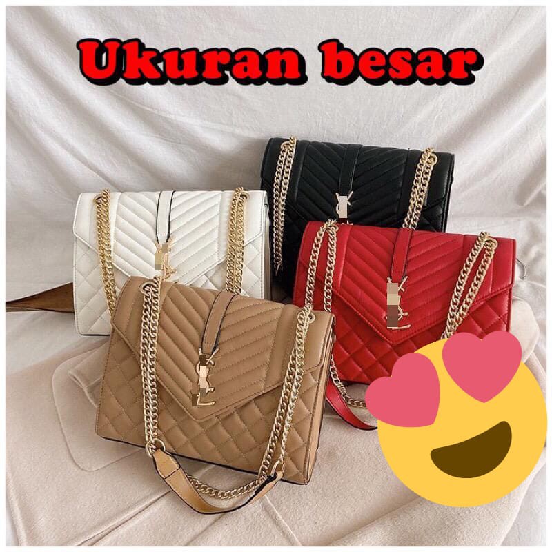 Id Fashion Import Wanita Y224 Ukuran Besar Ori Model Terbaru 2021 Tas Selempang Import Tas Pesta Shopee Indonesia