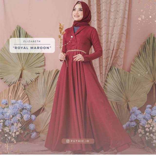 Ellizabeth size xs maroon by Puthic.id