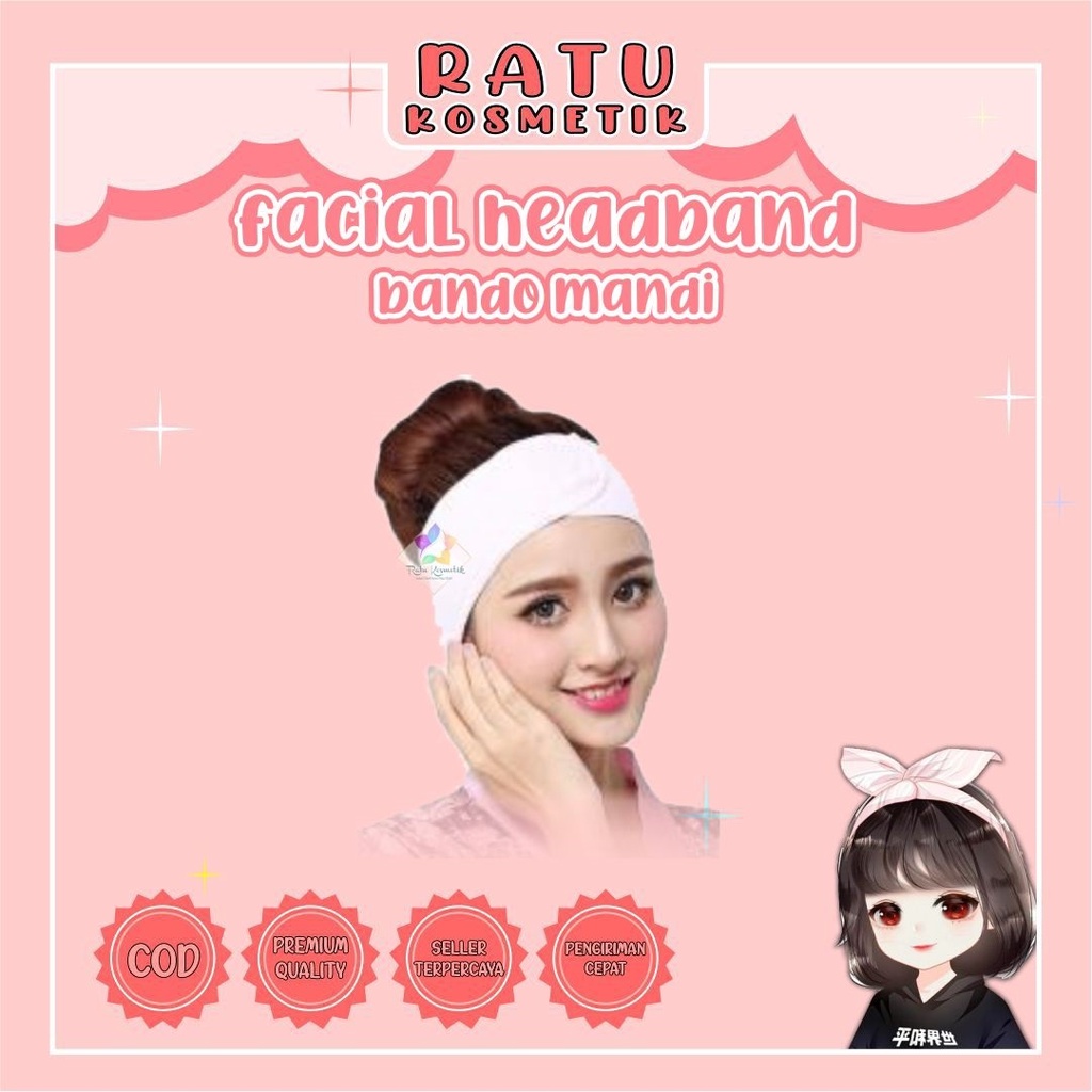 ❤ RATU ❤ Bandana Facial Masker Headband Bando Mandi