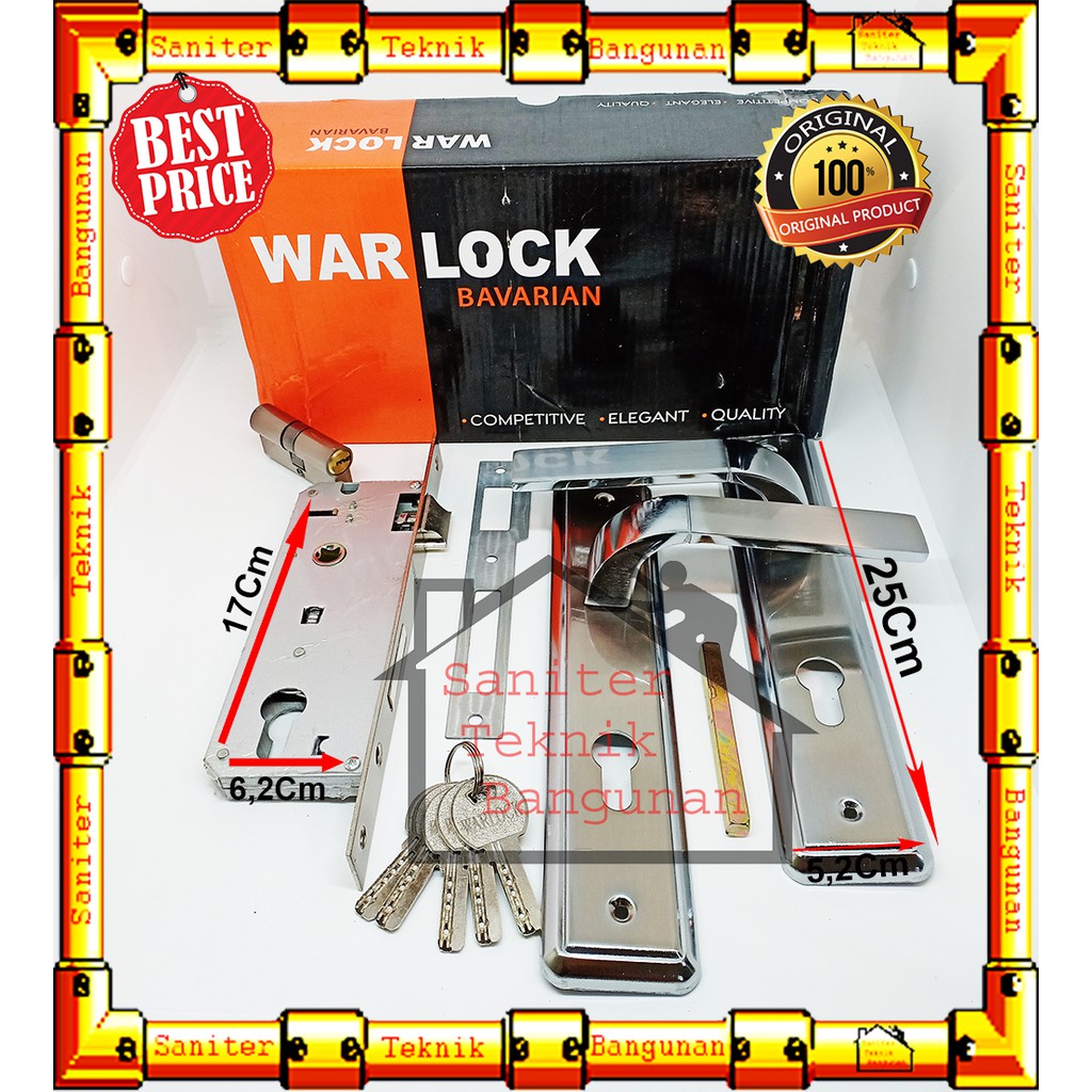 KUNCI PINTU BESAR WARLOCK CX1-HANDLE PINTU-PEGANGAN PINTU-HANDLE DOOR