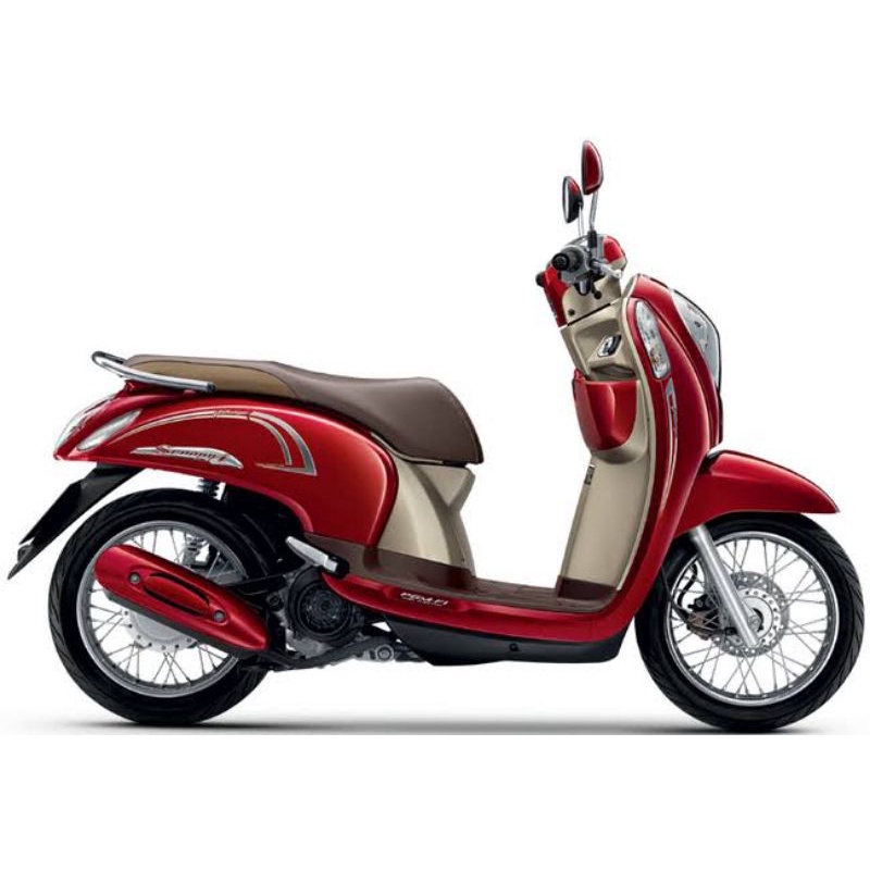 kulit jok motor Scoopy warna COKLAT dan HITAM  SARUNG JOK MOTOR SCOOPY FI