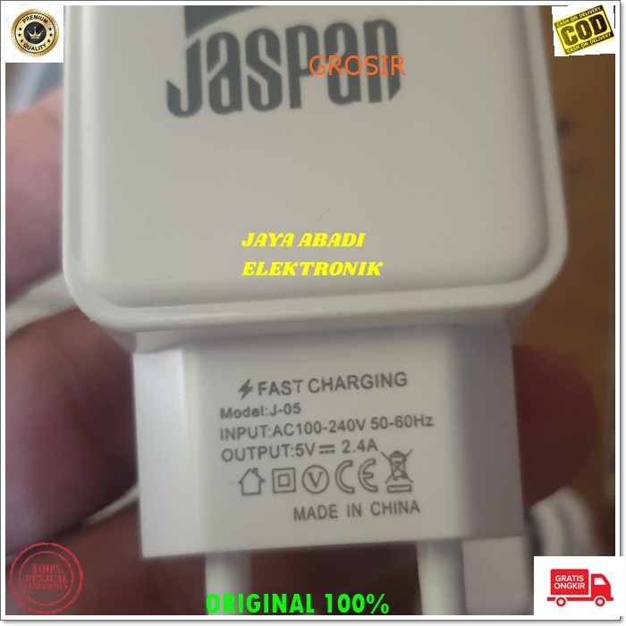 J309 2.4A TRAVEL CHARGER FAST CHARGING JASPAN ADAPTIVE ADAPTOR CAS CASAN ADAPTOR MICRO USB ADAPTER TC SUPER SPEED ANDROID HP HANDPHONE QUICK QUALLCOM REAL QC TRAVEL BISA UNTUK SEGALA MEREK HANDPHONE YANG SUPPORT DENGAN MENGGUNAKAN MIKRO USB