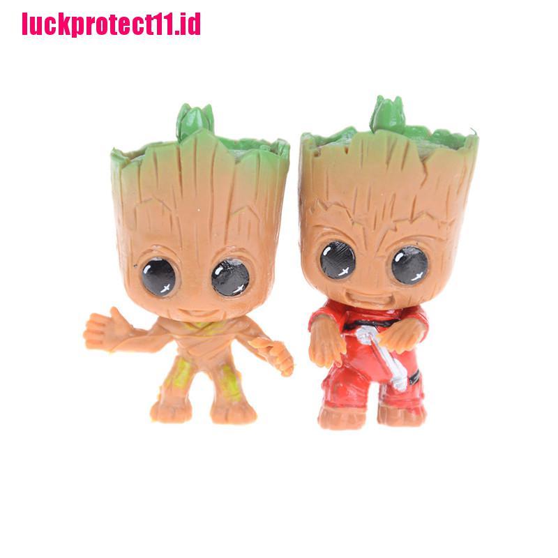 Lucktoy 4pcs Boneka Action Figure Guardians Of The Baby Groot Bahan Pvc Untuk Hadiah Anak